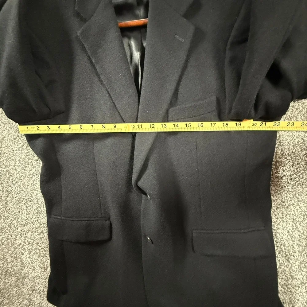 Bill Blass Mens 44L Black 100% Camel Hair Sport Coat Blazer B1002 Grand Luxe